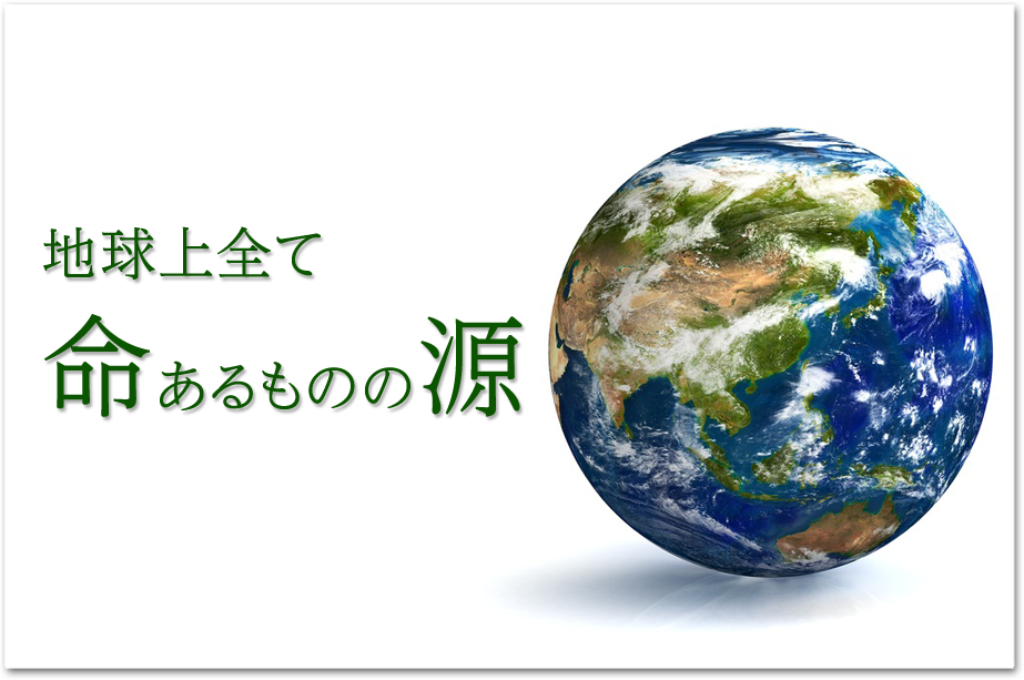 地球上全て命あるものの源